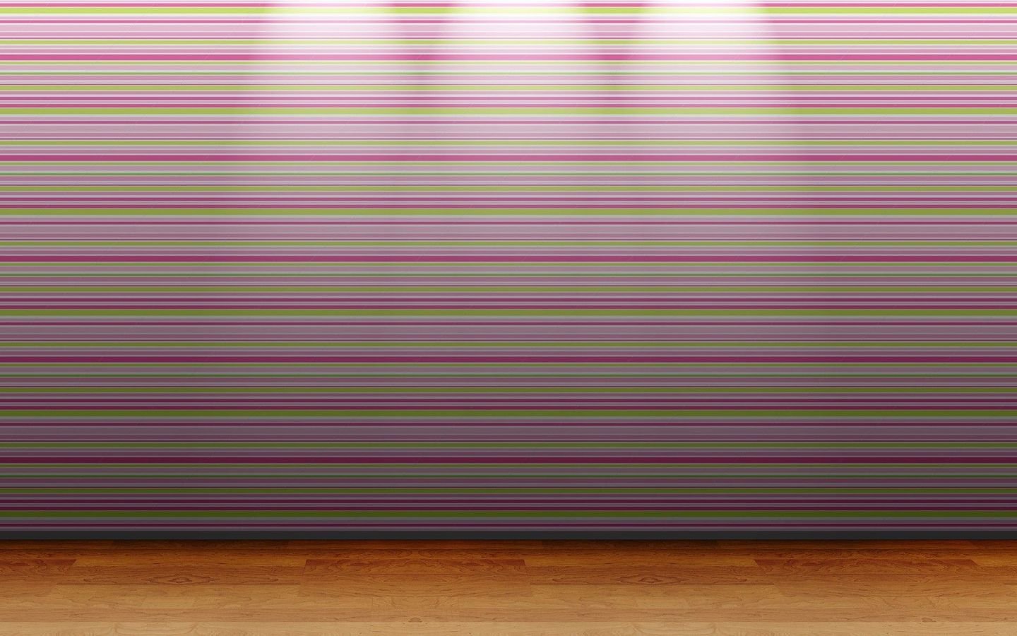 Pink Wall Stripes And Wood Floor Wallpaper
