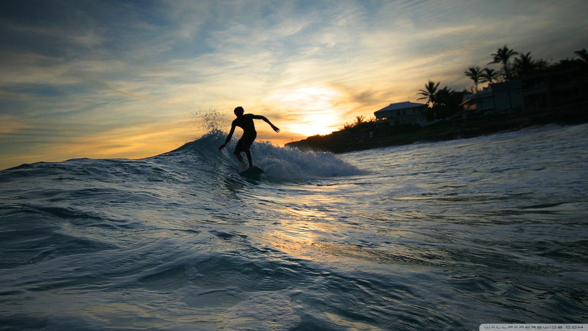 Surfer Silhouette Wallpaper