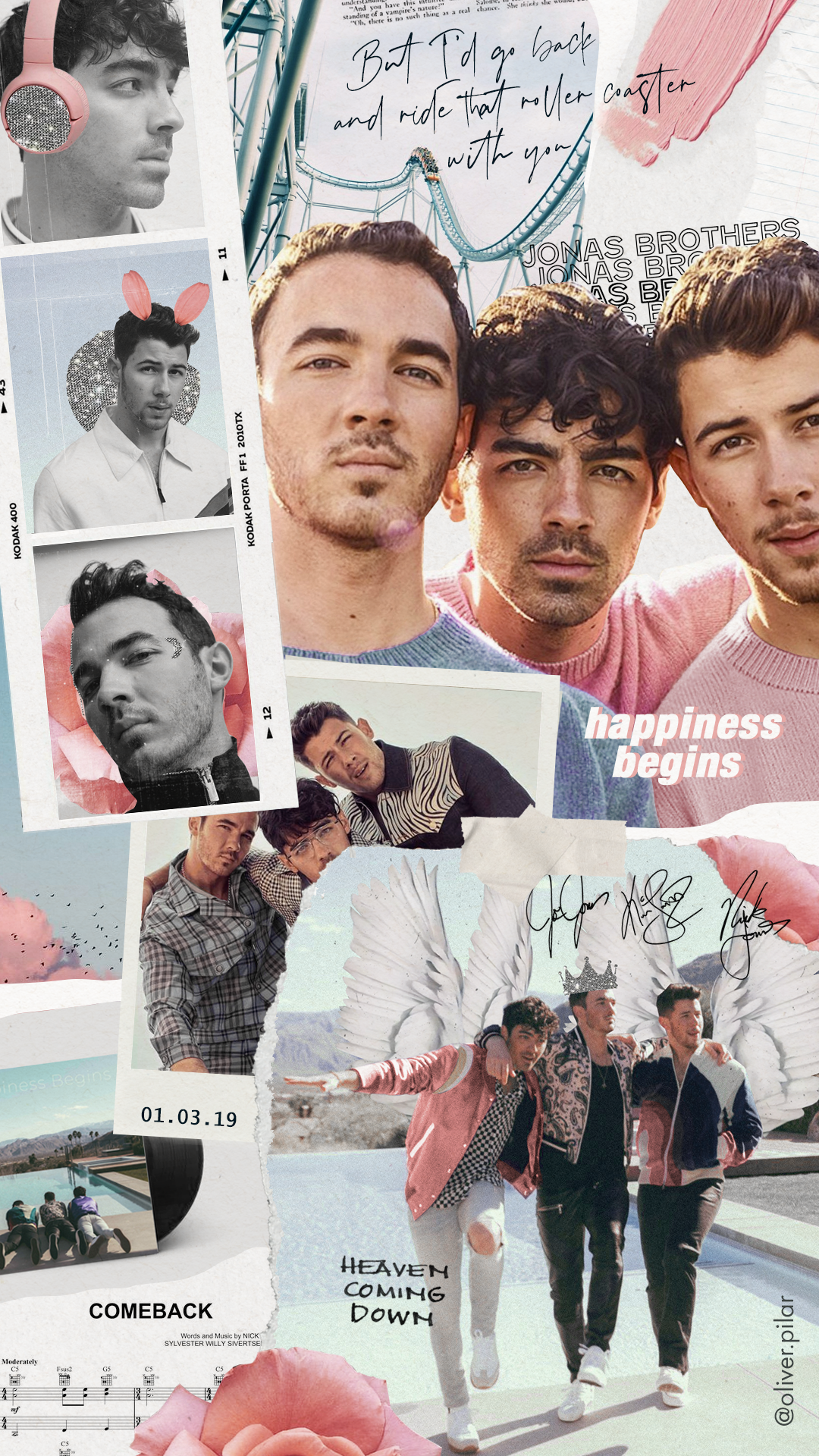 My Jonas Brothers Wallpaper Collage Happiness Begins