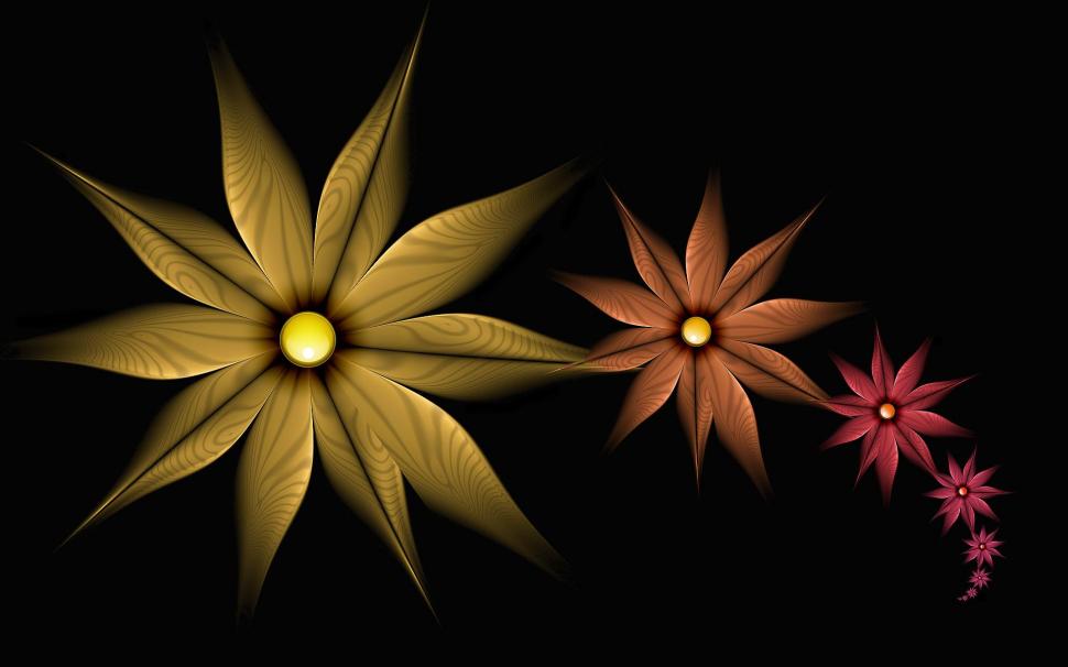 Simple Multicolored Flowers Wallpaper Colorful Better