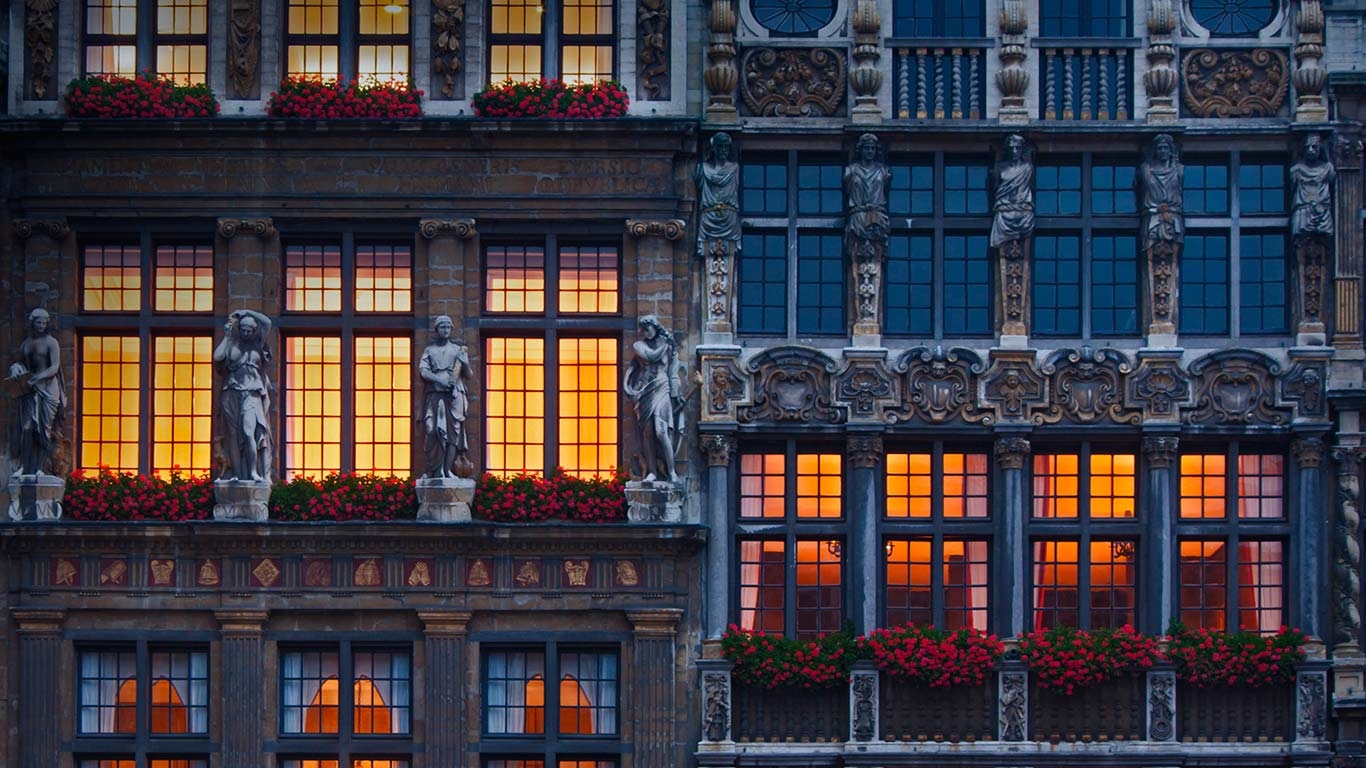 Buildings In The Grand Place Brussels Belgium Charles Bowman