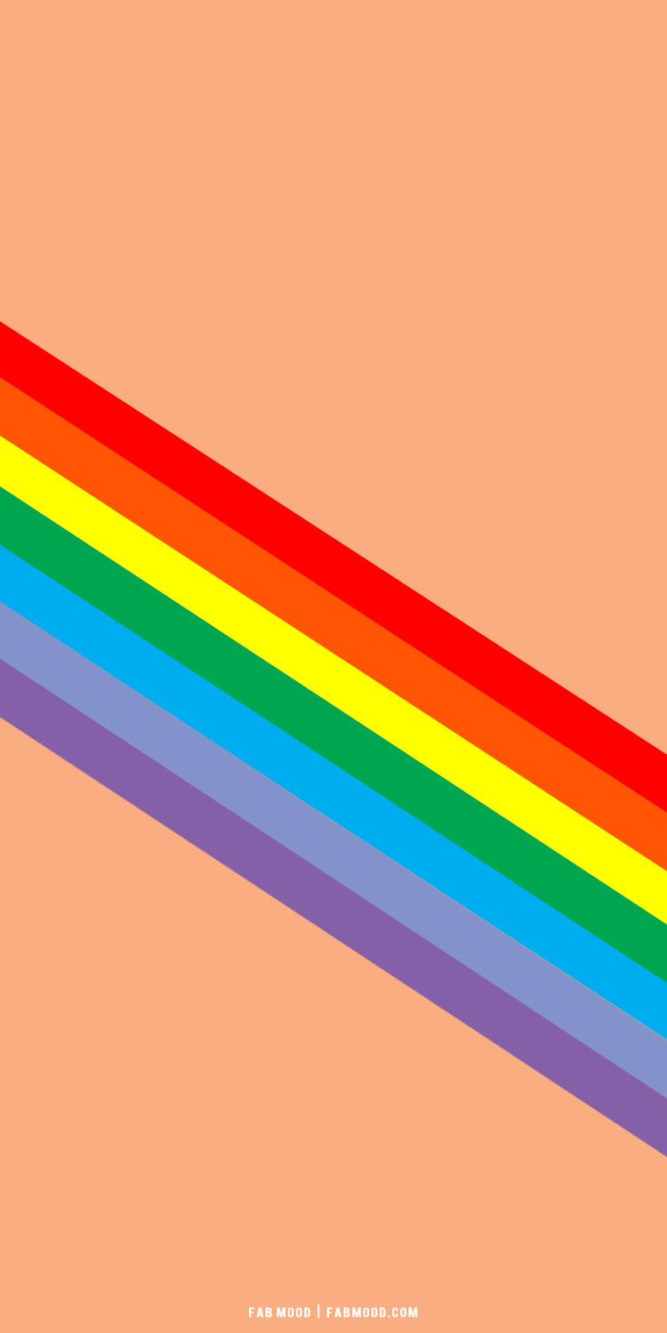 Pride Wallpaper Ideas For iPhones And Phones Rainbow On Peach