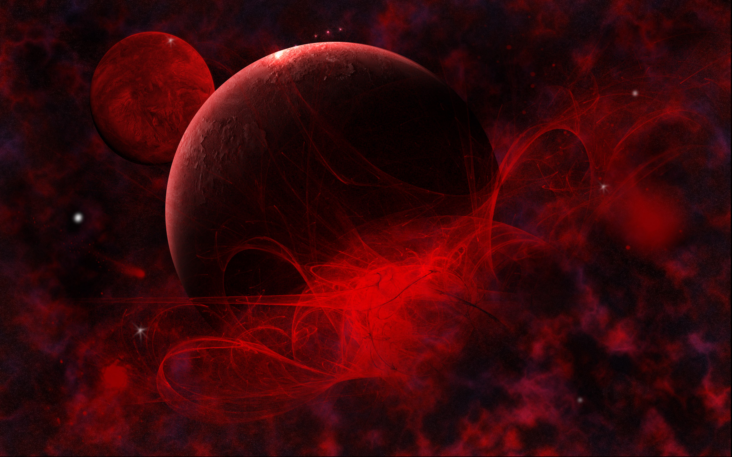 Space Red And Black Wallpaper