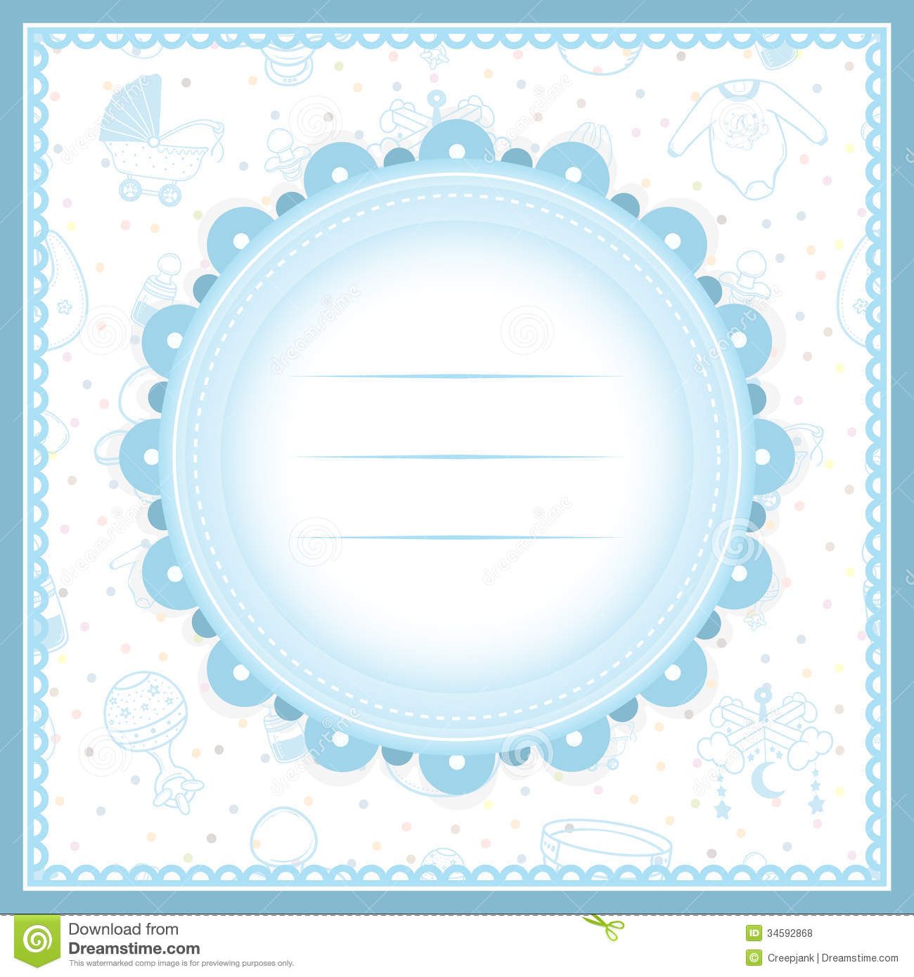 Baby Shower Background Boy Greeting Card For