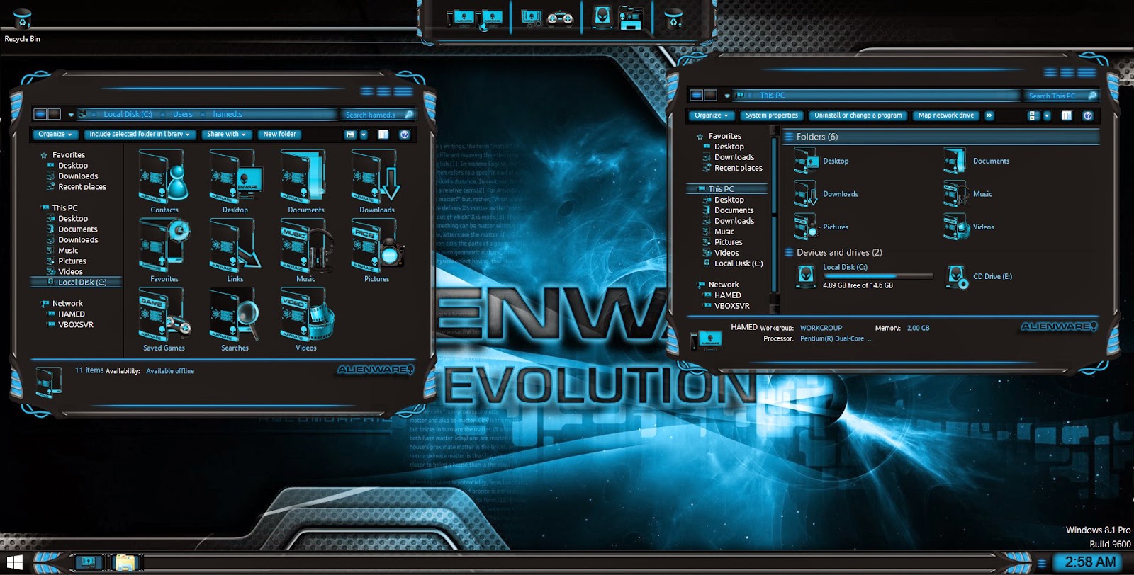 Alienware Evolution SkinPack For Windows 7 881 Cleodesktop