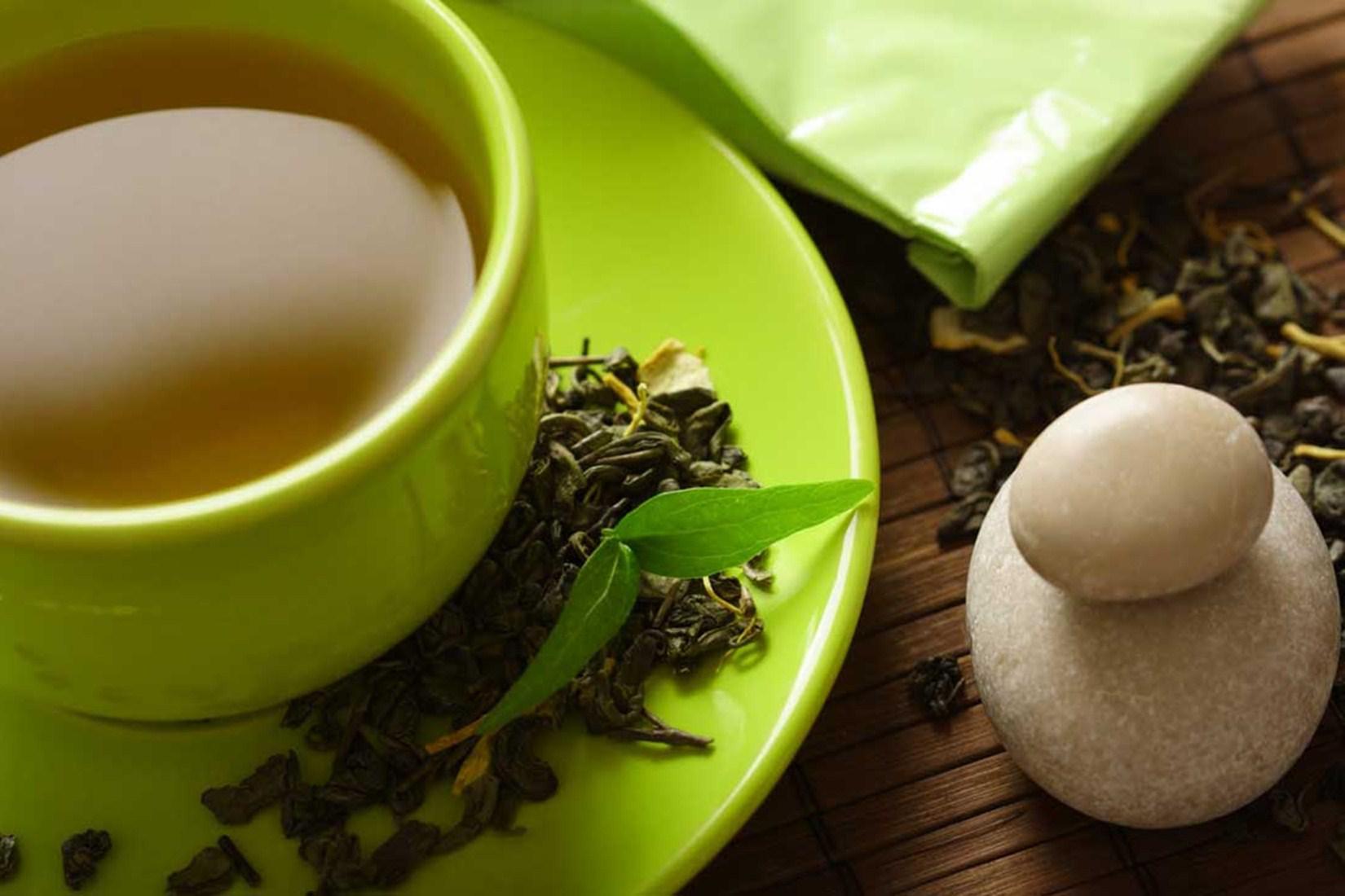HD Cup Of Green Tea Wallpaper
