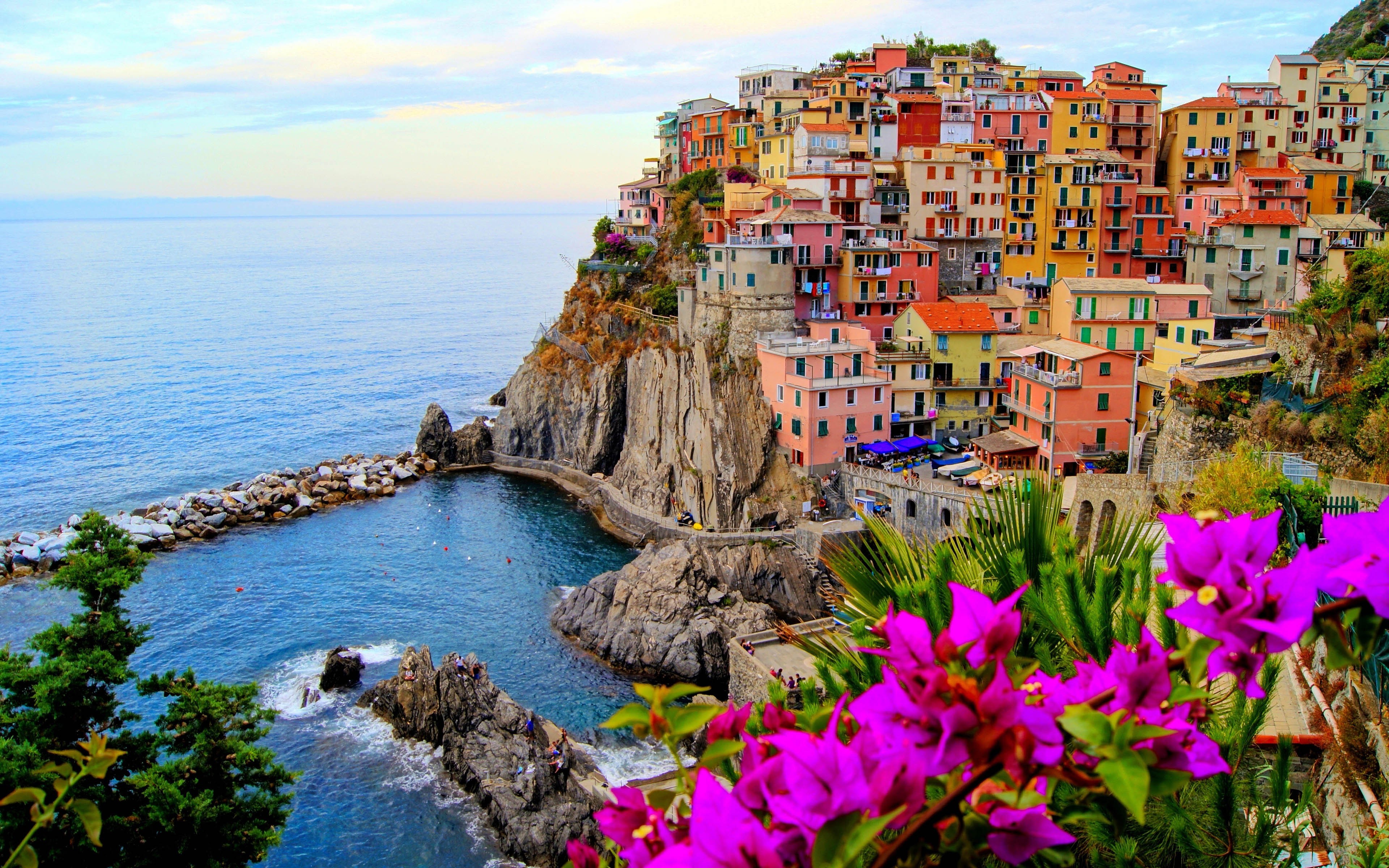 Italy Landscape City House Building Colorful Water Wallpaper HD