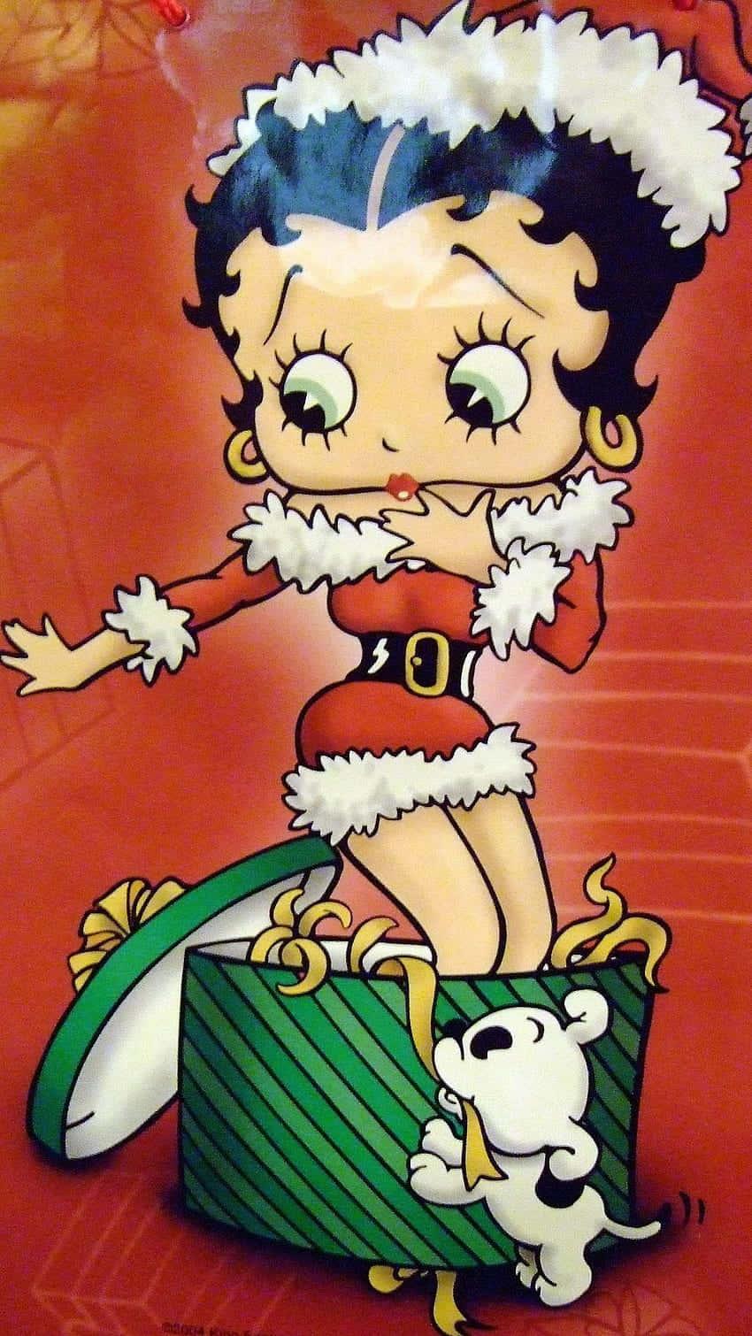 Betty Boop Celebrating Christmas With A Warm Holiday