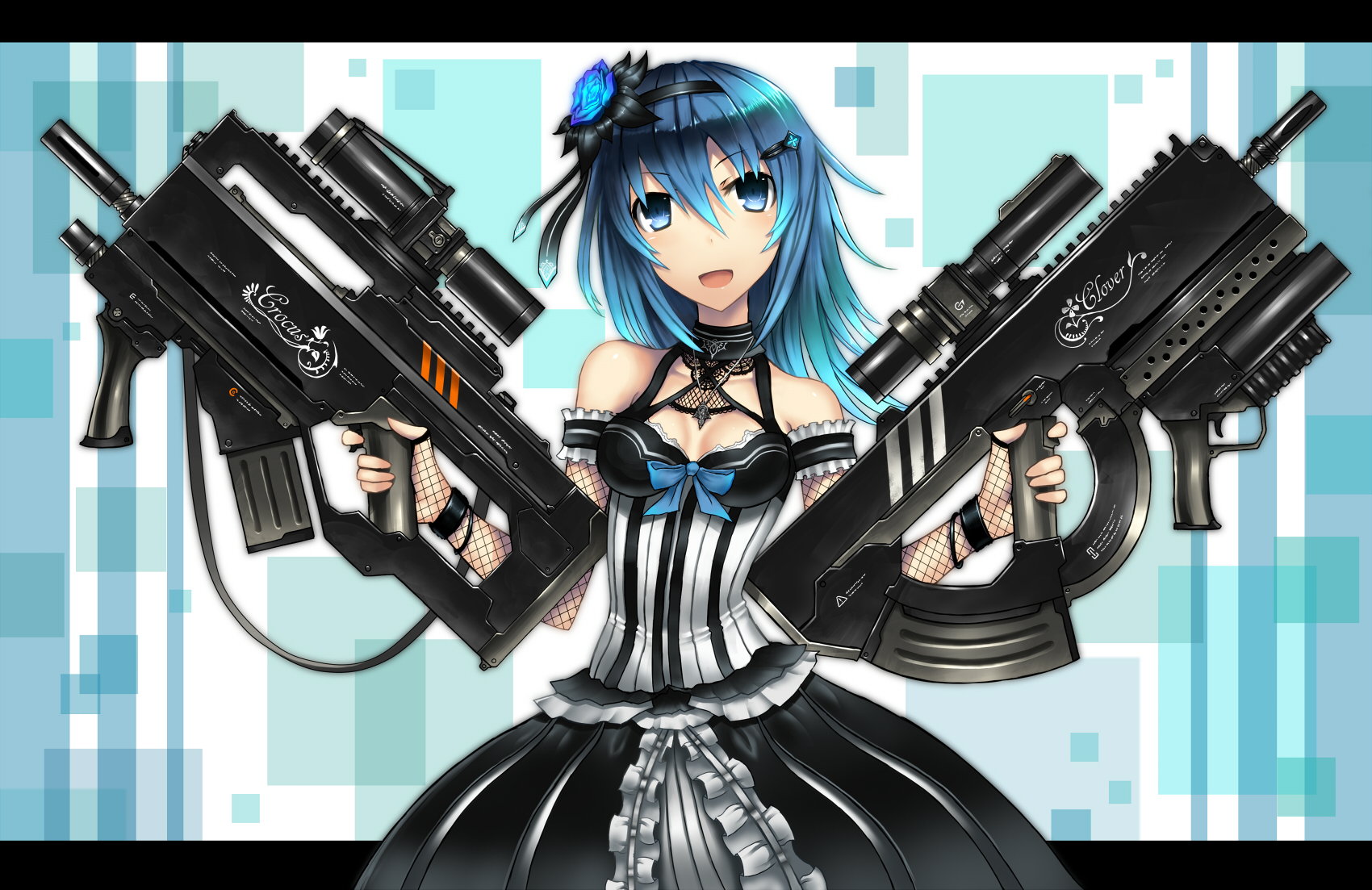 Anime Girl With Gun Wallpaper Id