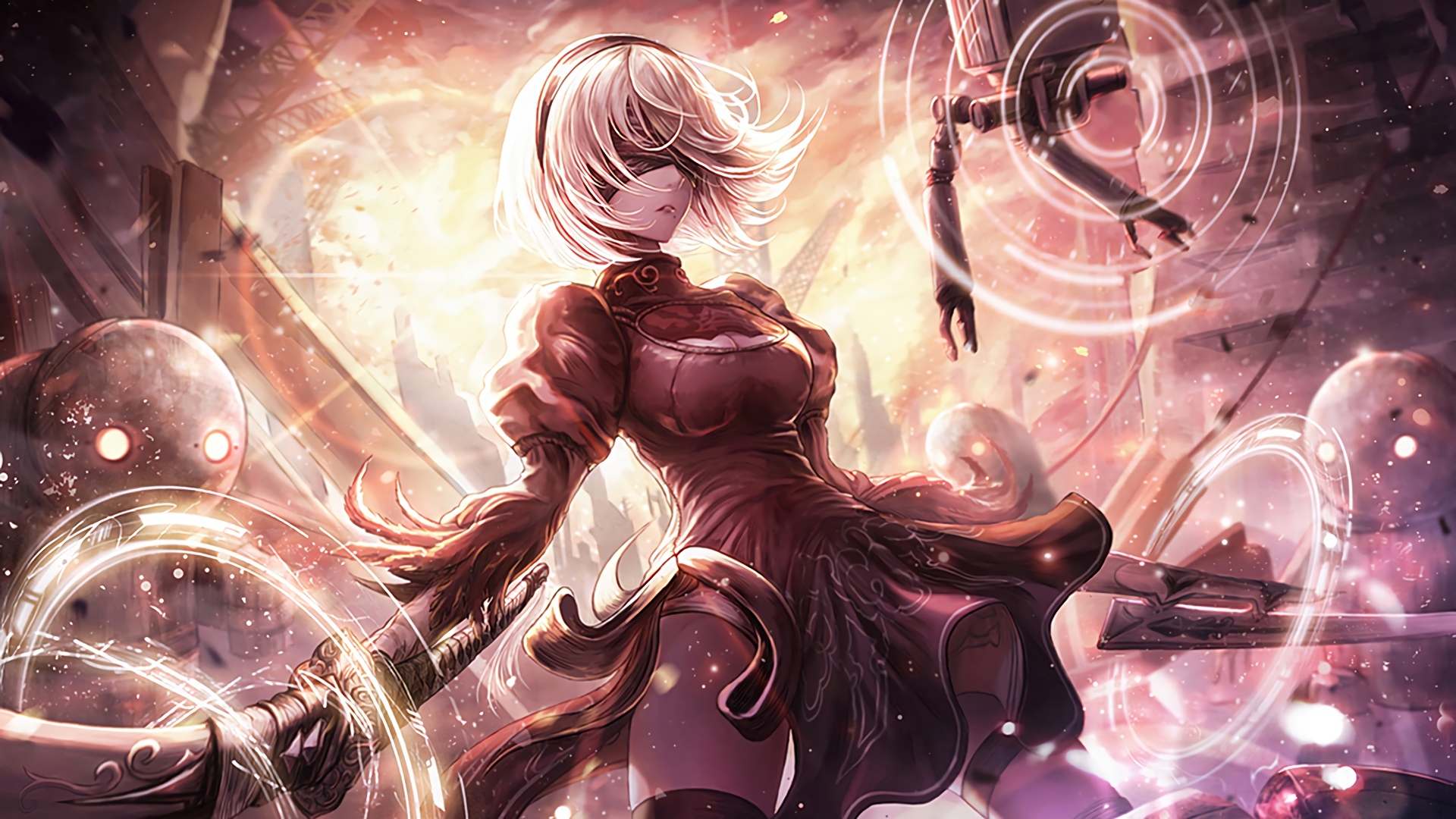 Wallpaper Nier Automata 2b Leader Image