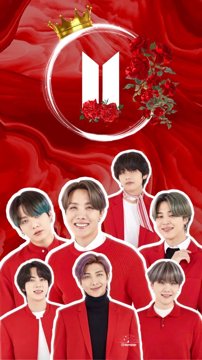 Bts Red Wallpaper Group Photos