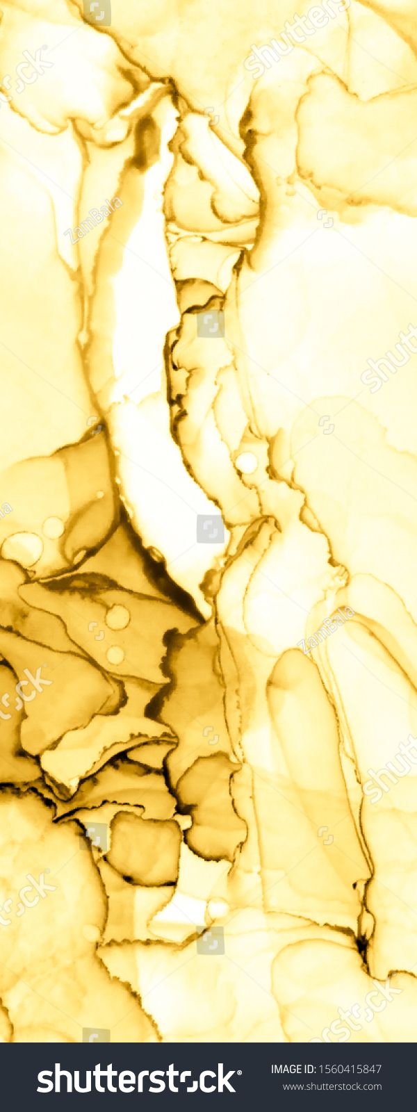 Ink Wash Pastel Texture Alcohol Art Light Gold Marble Stone