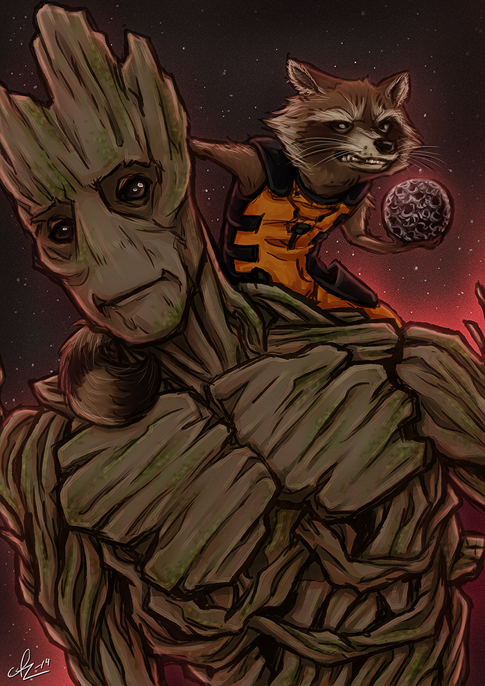 Guardians Of The Galaxy We Are Groot By Kumagorochan