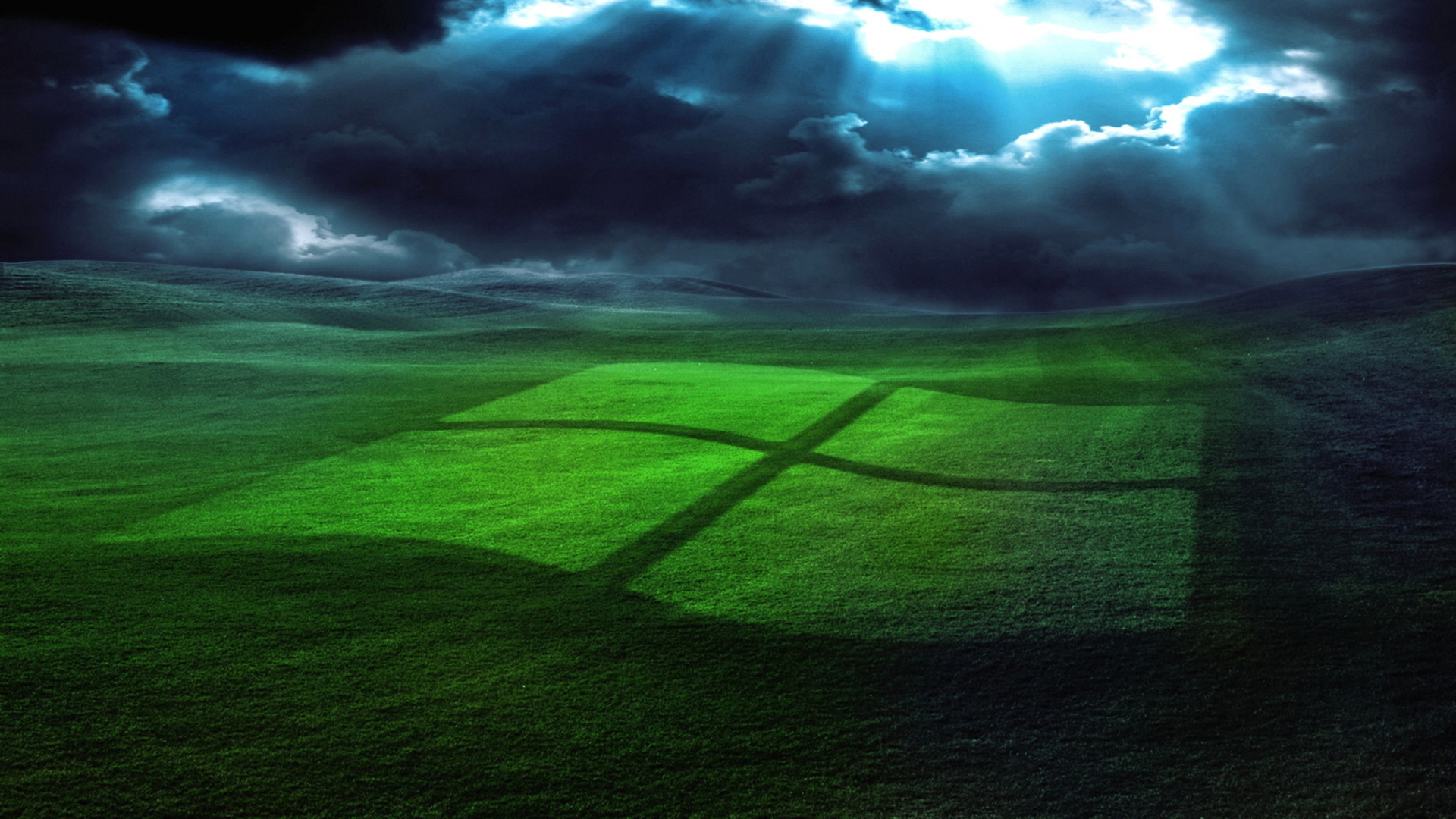 Windows Field Grass Operating System 4k Ultra HD Background