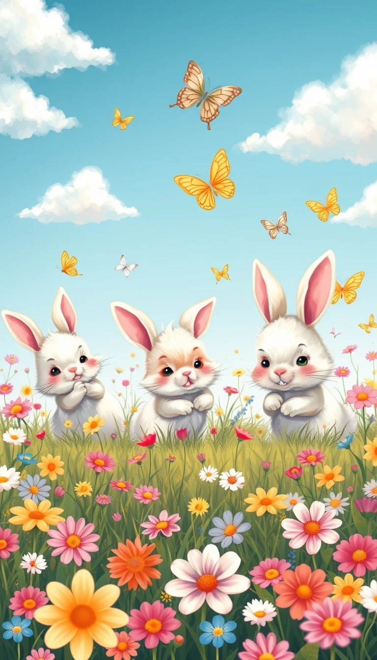 Cute Bunnies Wallpaper