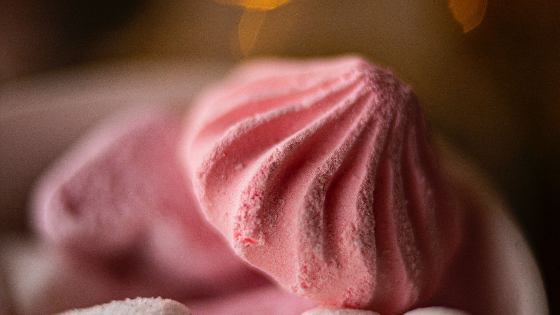 Wallpaper Meringue Marshmallow Dessert Bowl Full