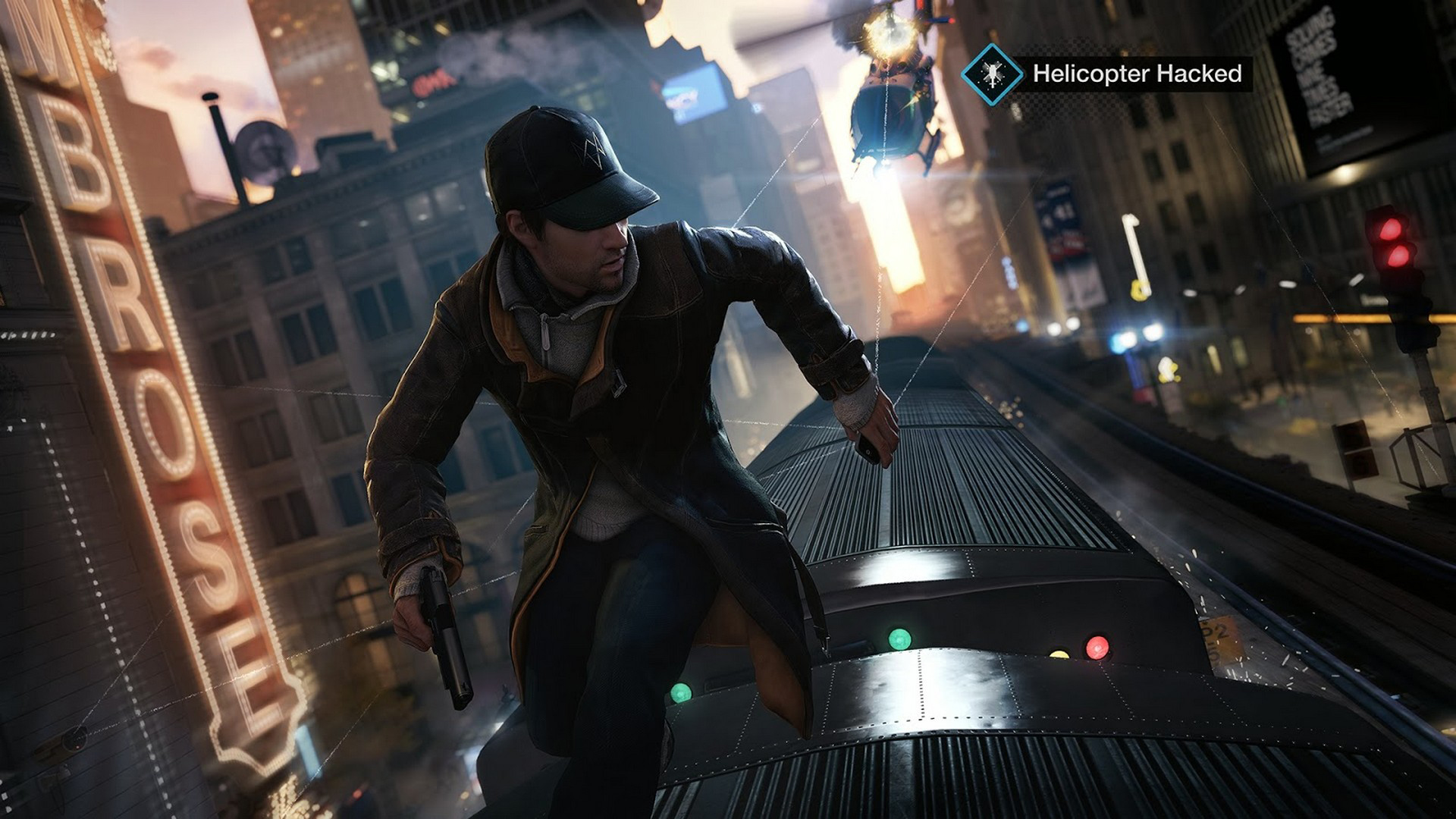 Watch Dogs Action Game Aiden Pearce Helicopter Hacked