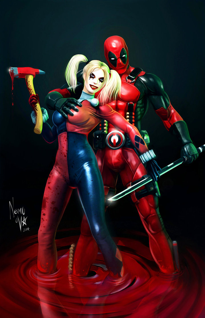 Born To Kill Harley Quinn And Deadpool By Nemonova