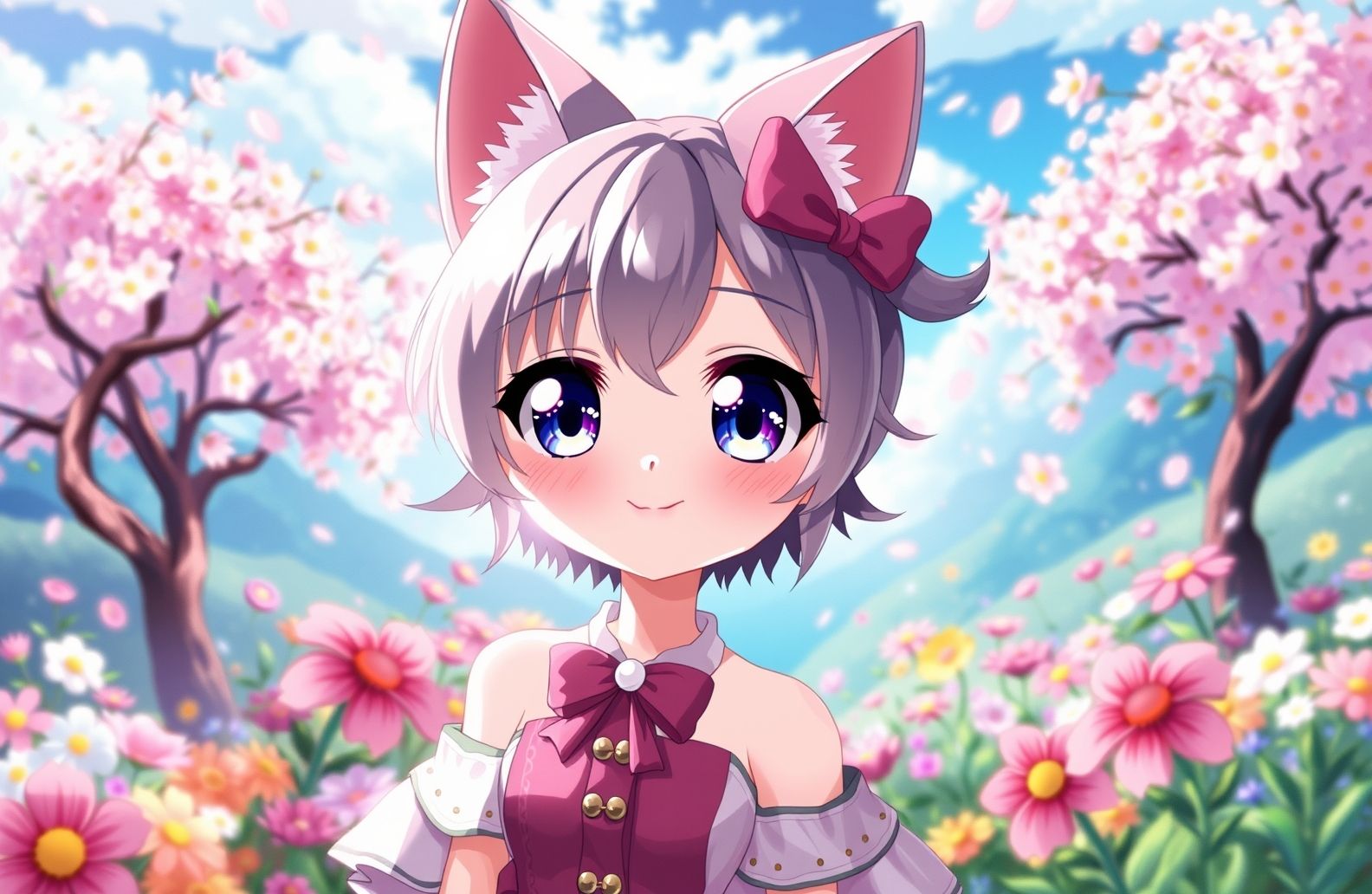 Anime Cat Girl Wallpaper