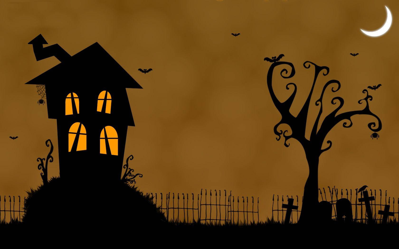 Haunted House Halloween Wallpaper