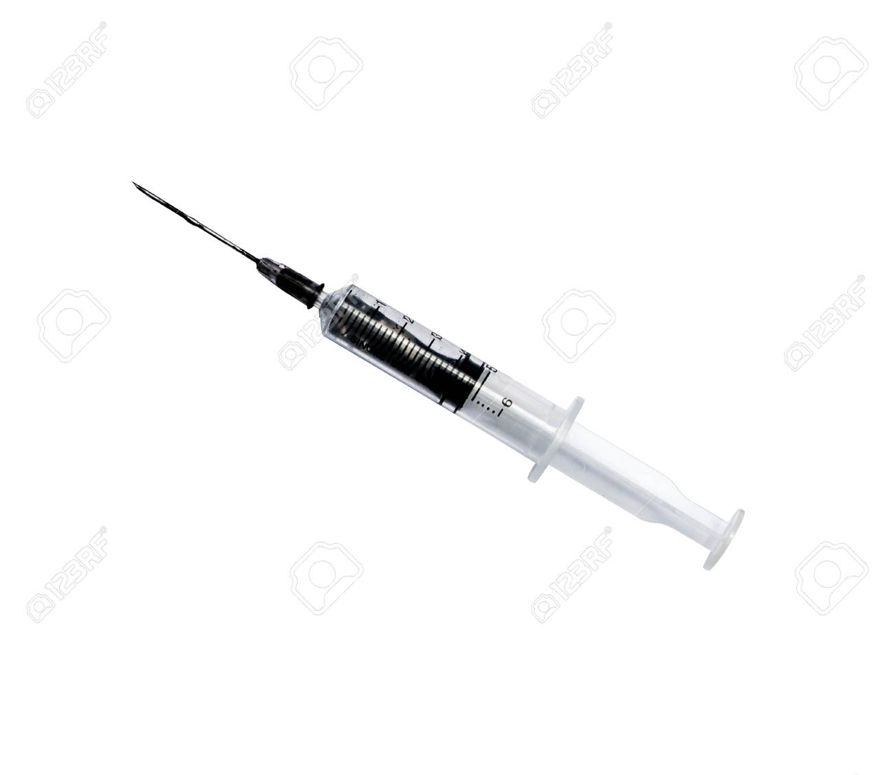 Injection Needle Isolated On White Background Stock Photo Picture