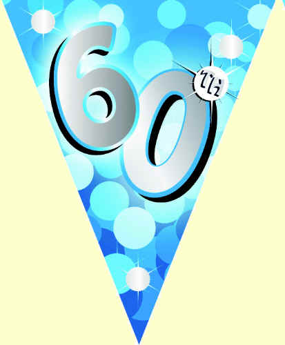 Sinh nhật 60 tuổi là một cột mốc lớn trong cuộc đời. Hãy xem hình ảnh về nền sinh nhật 60 tuổi màu xanh dương với chuỗi chữ \