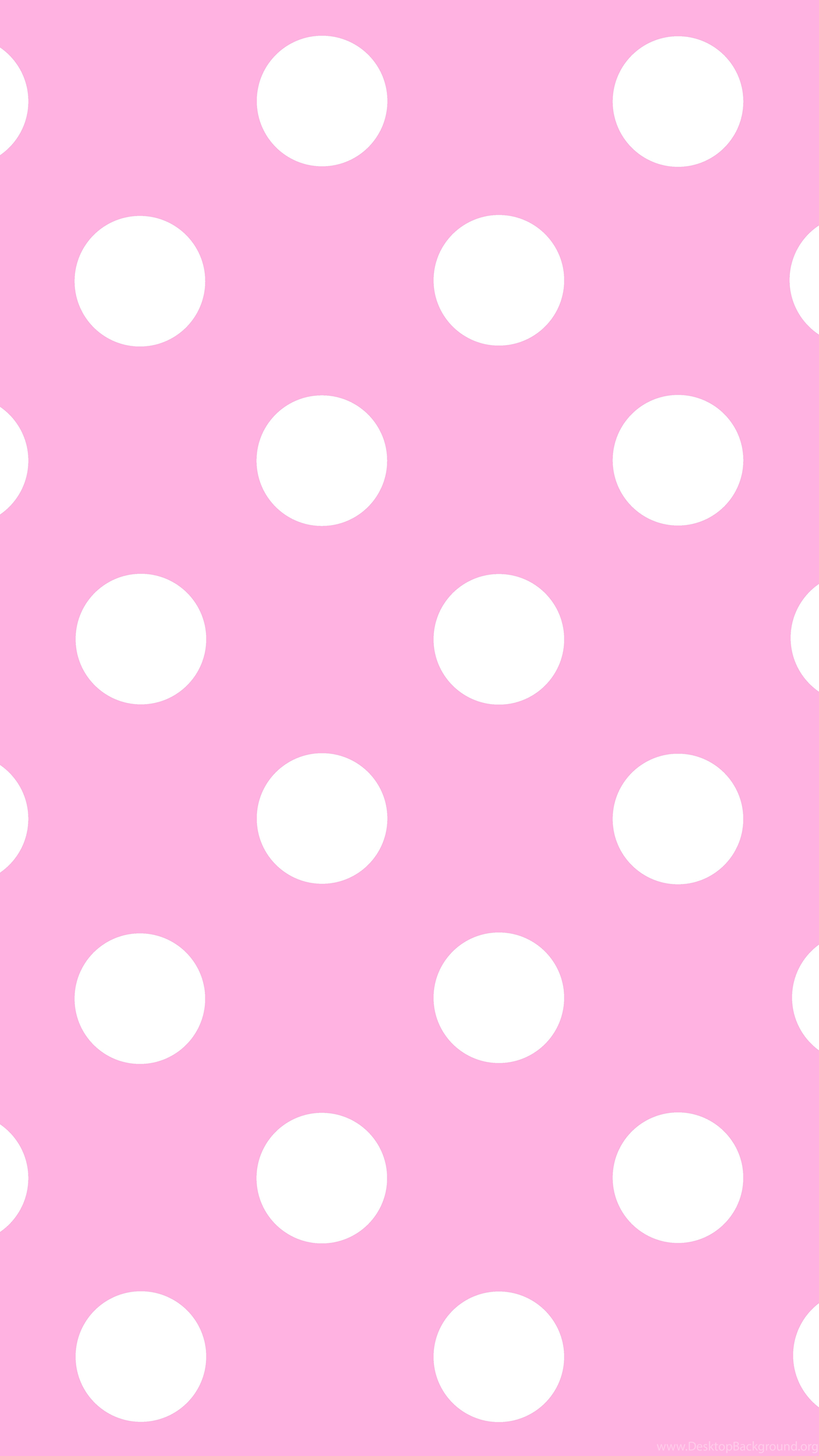 Pink And White Polka Dot Wallpaper HD Wide Desktop
