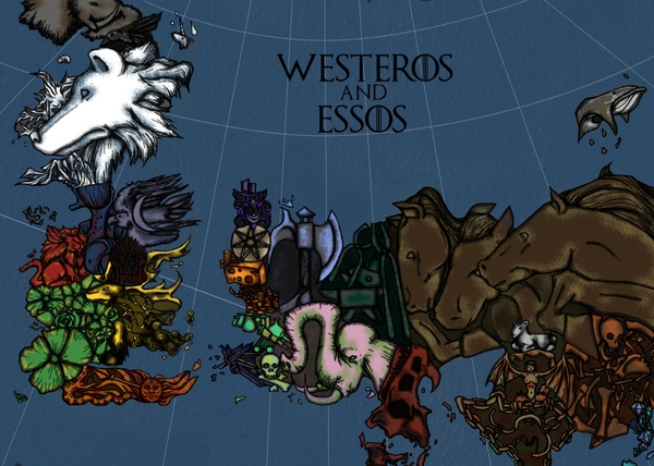 Of Thrones Maps Tv Series House Lannister Westeros Stark