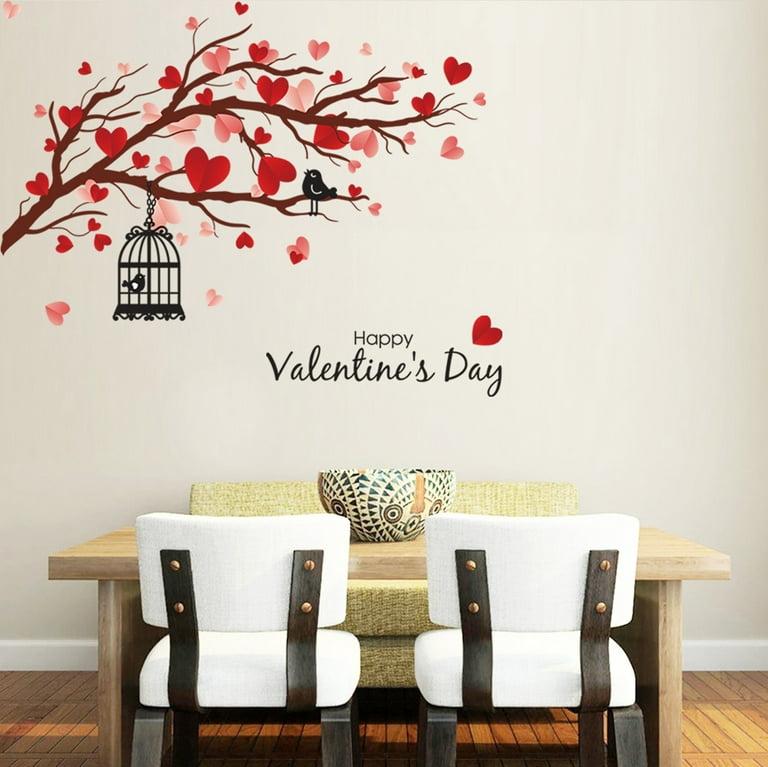 Home Decor Wall Stickers Valentines Day Lovebirds Sticker Living