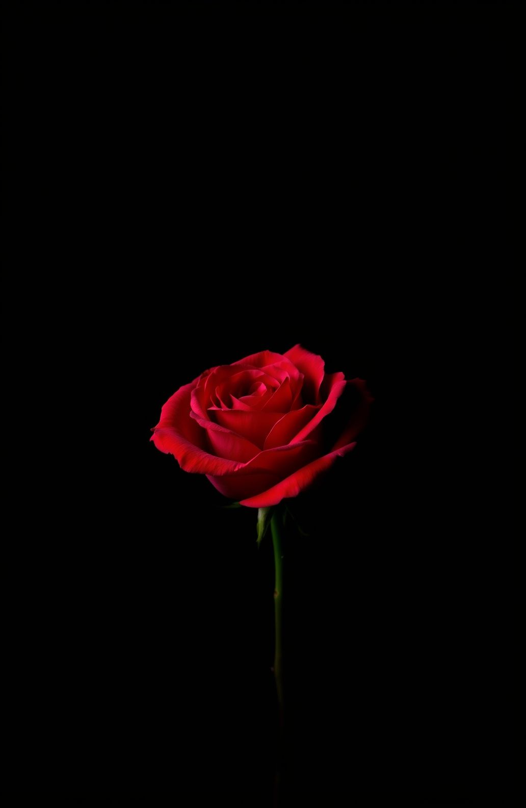 Red Rose Black Background