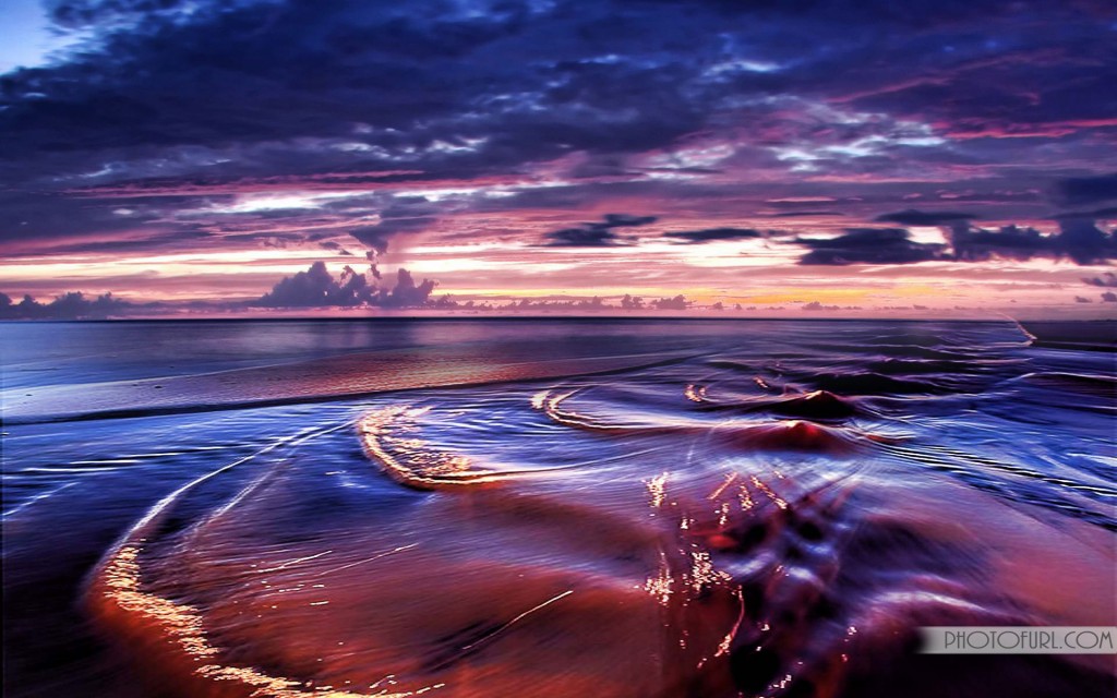 Most Beautiful Beach River And Mountains Sunset Desktop Wallpaper