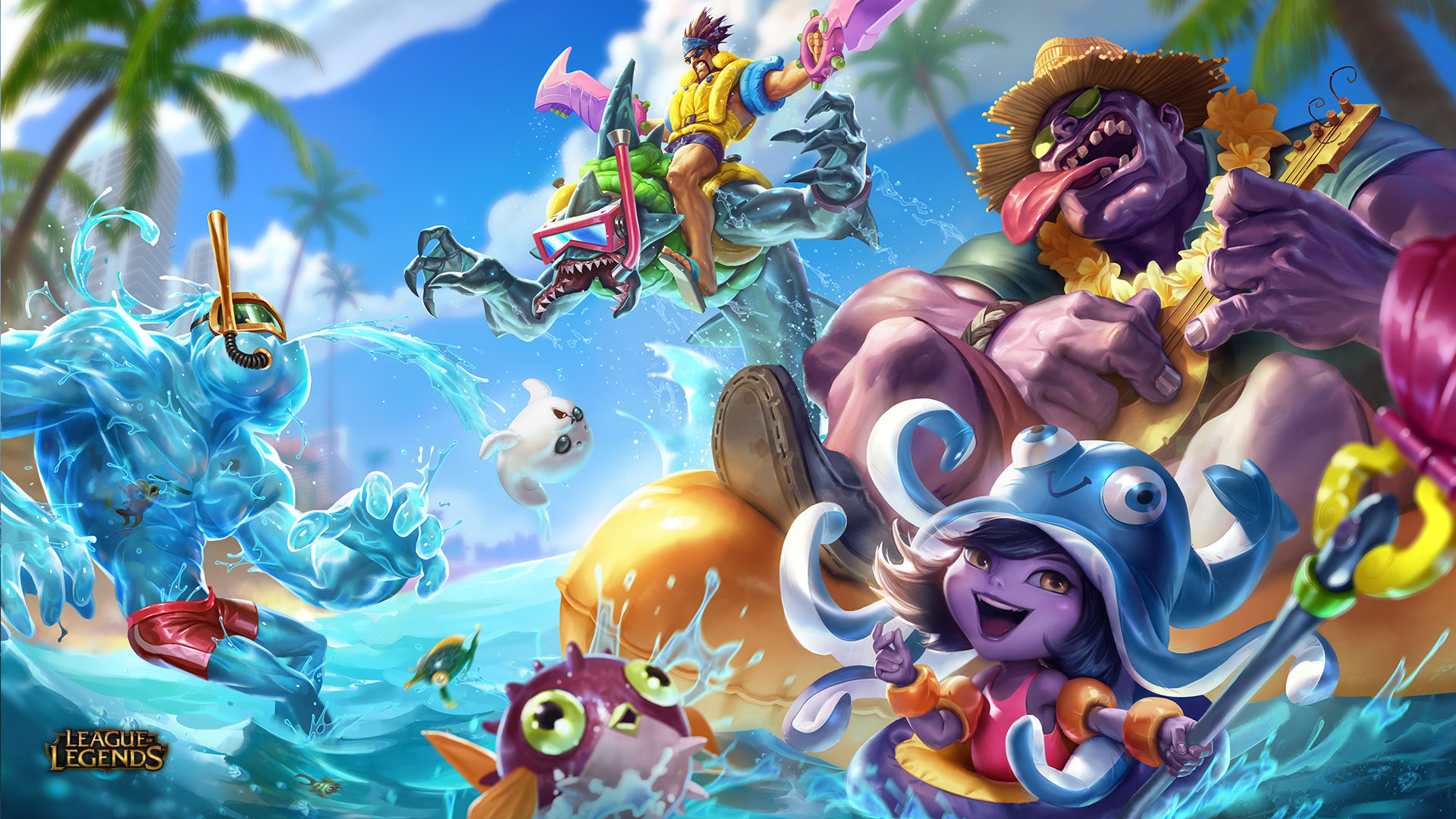 Team Up Pool Party League Of Legends