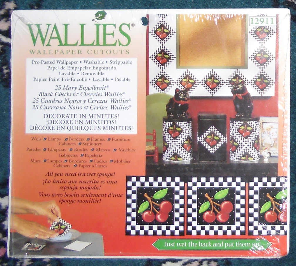 Wallies Wallpaper Discontinued Cutouts Rare Mary Engelbreit Black