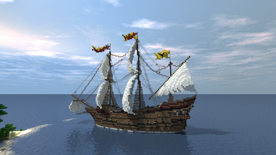 Spanish Galleon By Sillouete