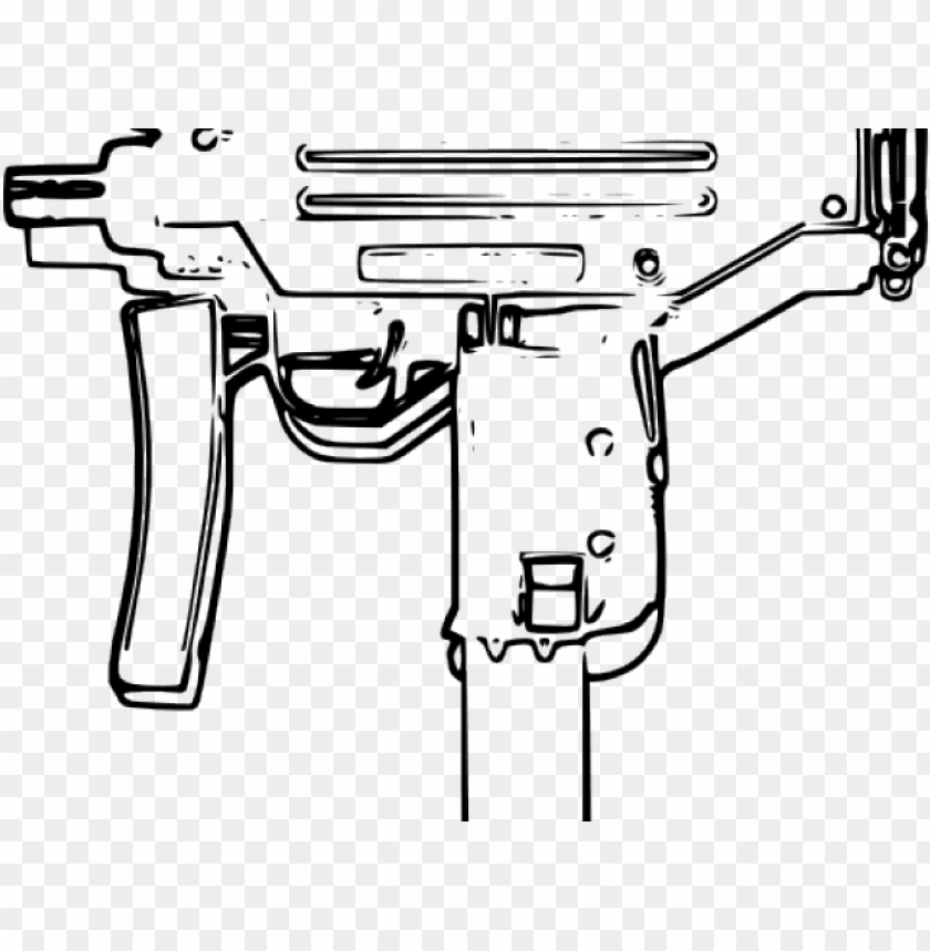 Un Clipart Uzi Transparent Gun Png Image With