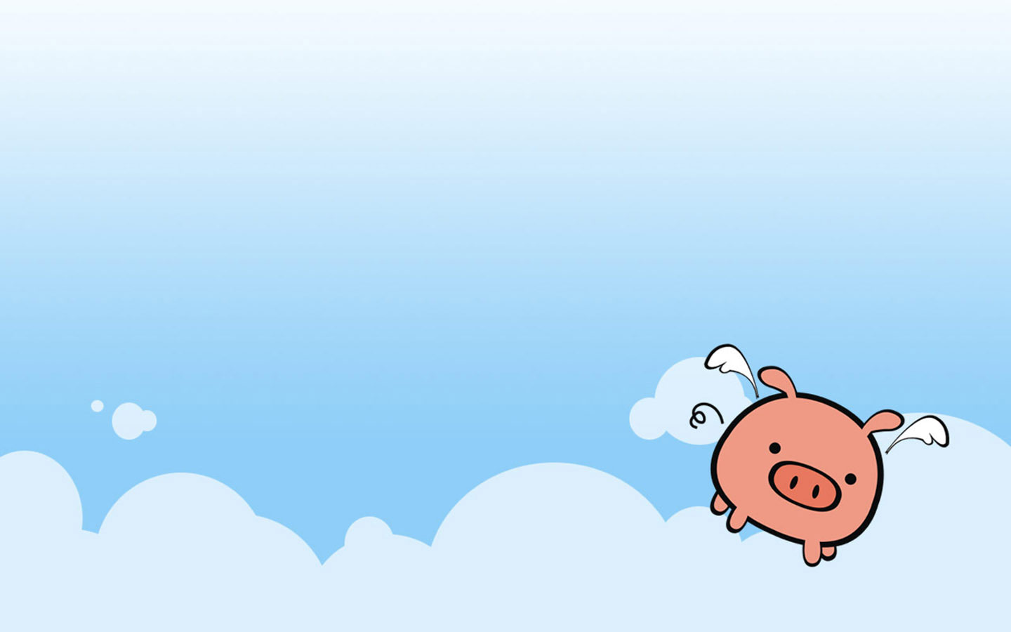 The Cute Pig Illustrator Wallpaper Ics Desktop Background Cartoon