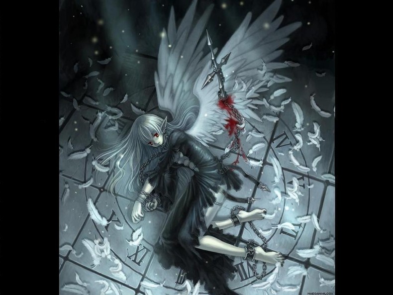 Fallen Angel Anime Girls Wallpaper Theanimegallery