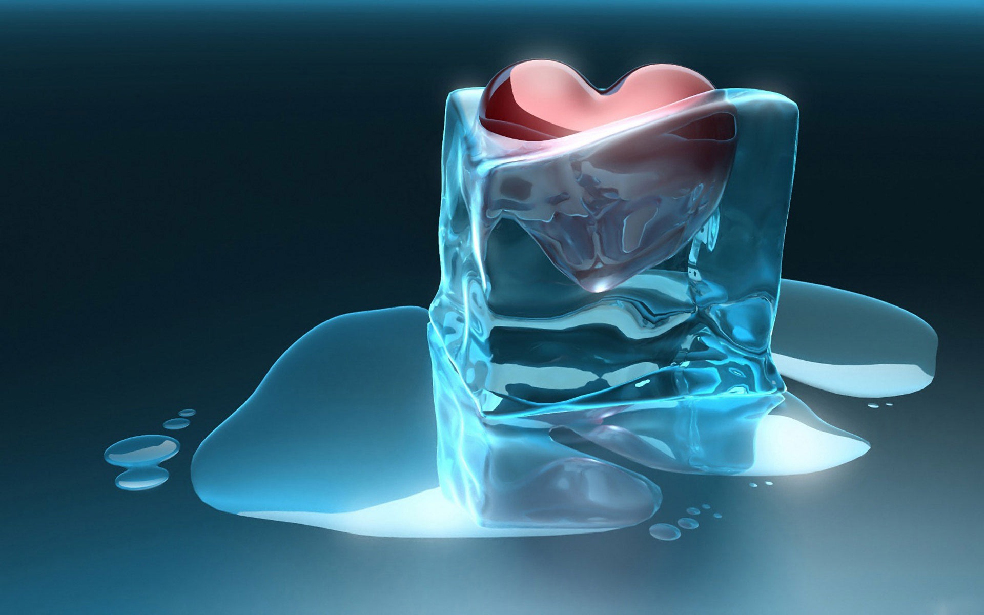 Ice Heart desktop wallpaper