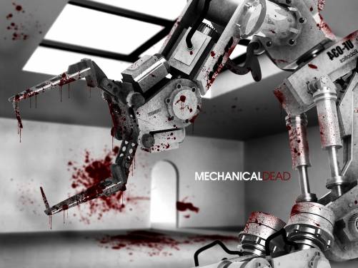 Widescreen Wallpaper Abstraction Robot Blood Mechanism Murder HD