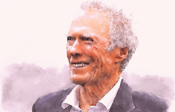 Clint Eastwood Face Smile Background Wallpaper