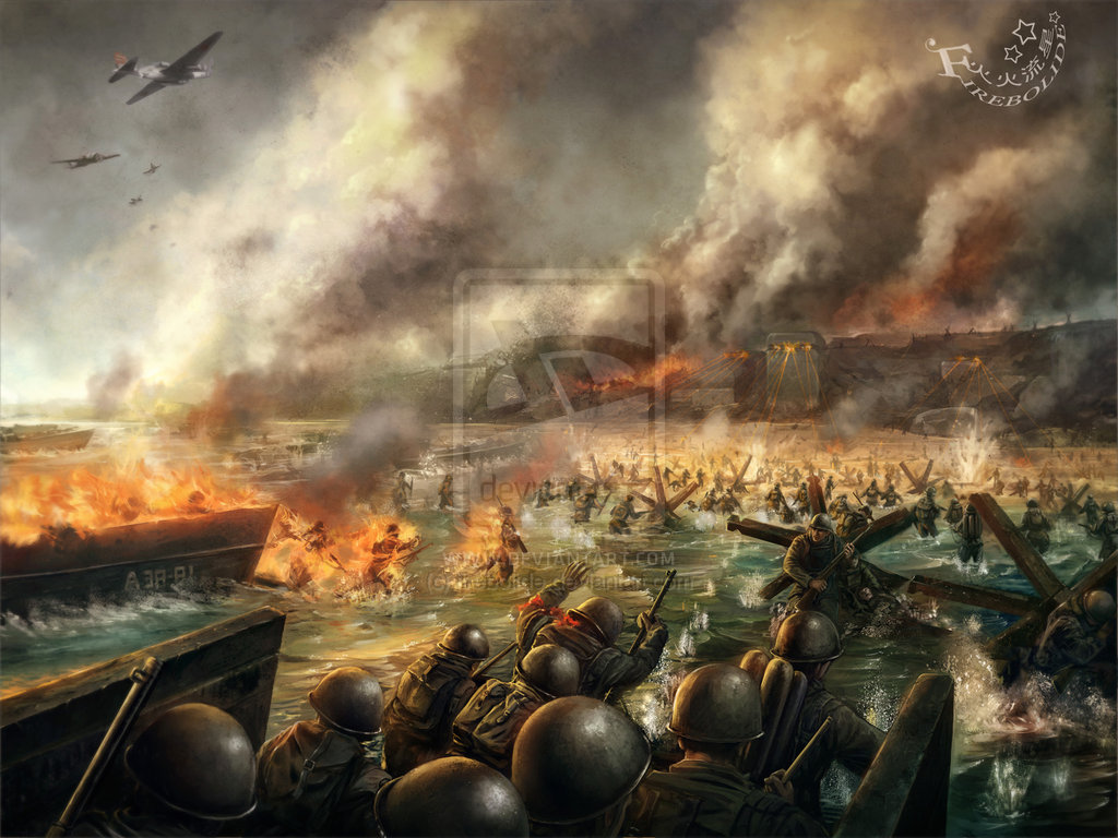 Premium AI Image  Honoring the bravery of the soldiers of dday a powerful  image of the normandy landings