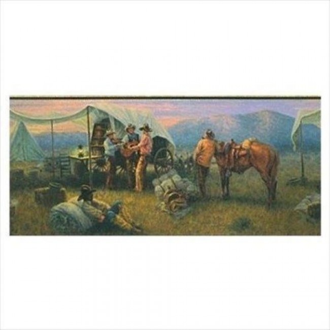 Their Frontier Camp Wallpaper Border Ws5930b All Walls