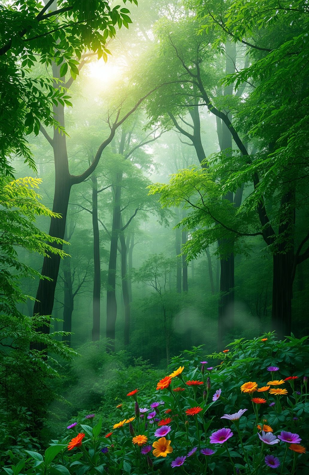 Rainy Forest Wallpaper