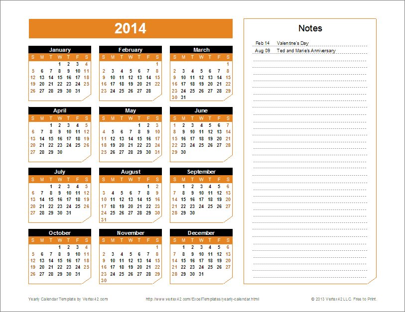 Hallmark Printable Calendar