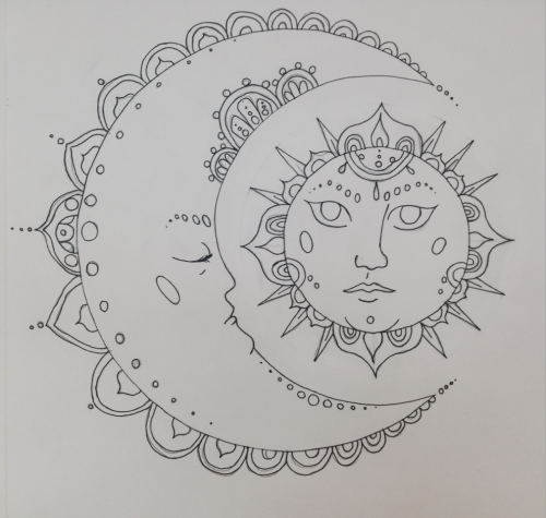 sun moon mandala