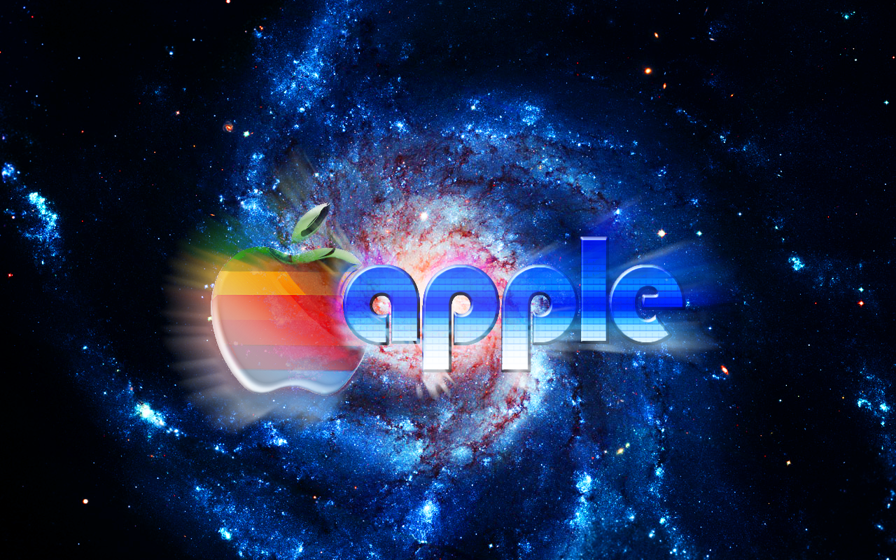 Background Galaxy Apple Wallpaper