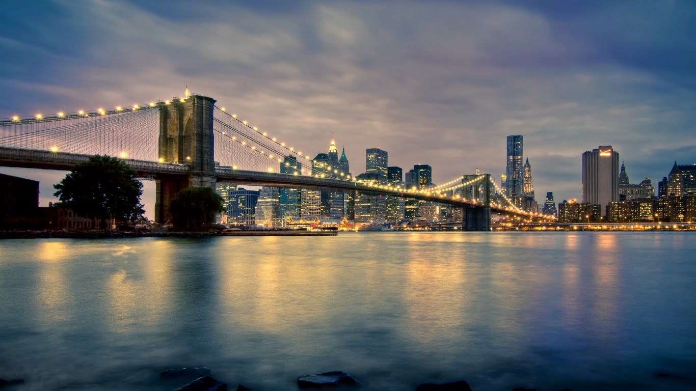 York City Manhattan Bridge HD Wallpaper