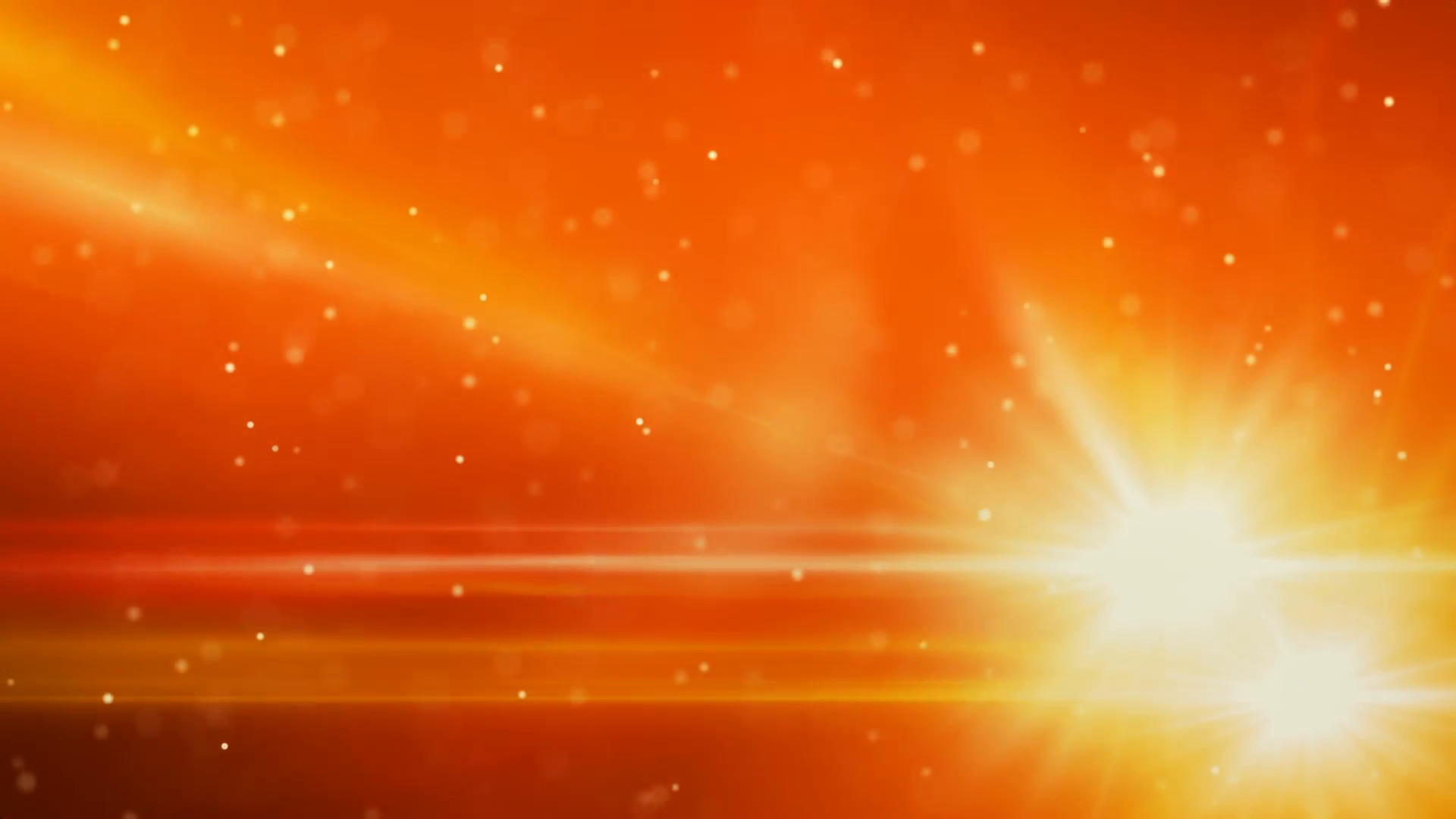 orange light flares and particles loop background Motion
