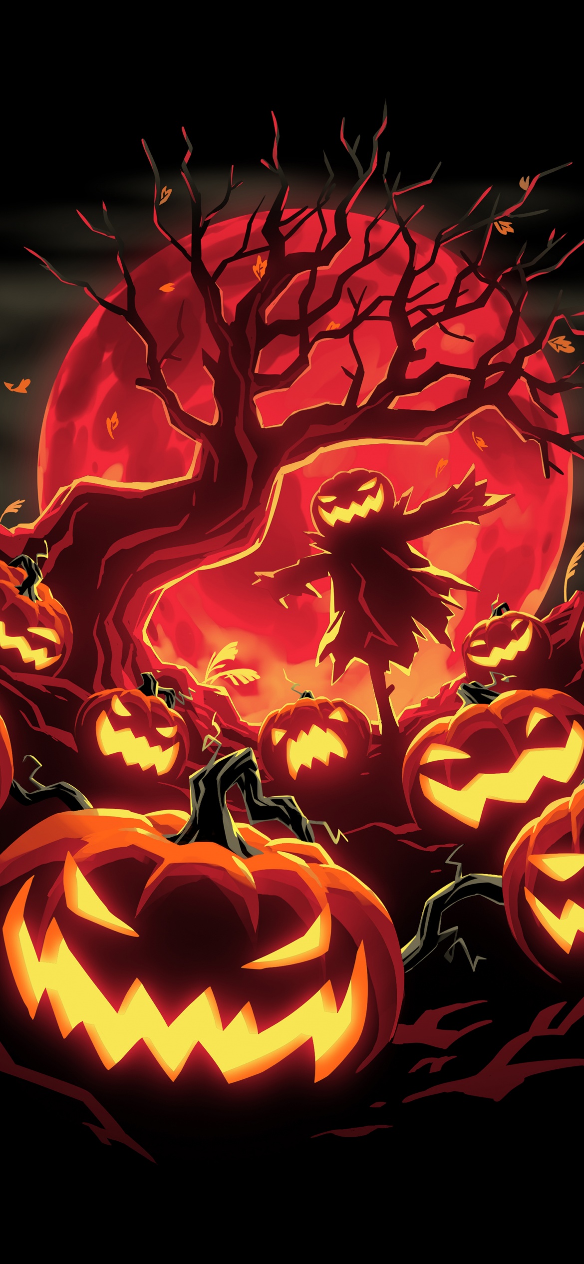 Halloween Pumpkins Wallpaper 4k Haunted Scarecrow 5k