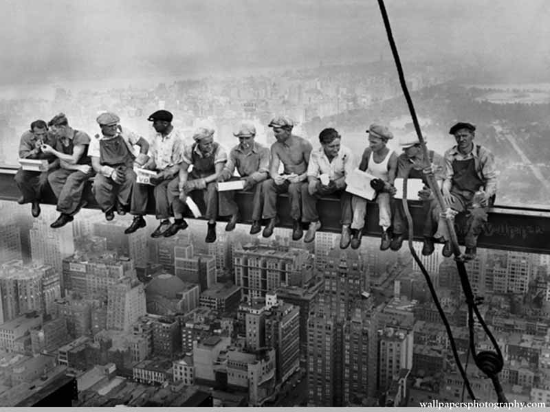 Lunch Atop A Skyscraper Poster Print Wallpaper By Charles C Ebbets